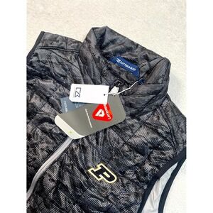 Cutter & Buck Rainier PrimaLoft Camo Vest Mens‎ Large Black Purdue Boilermakers